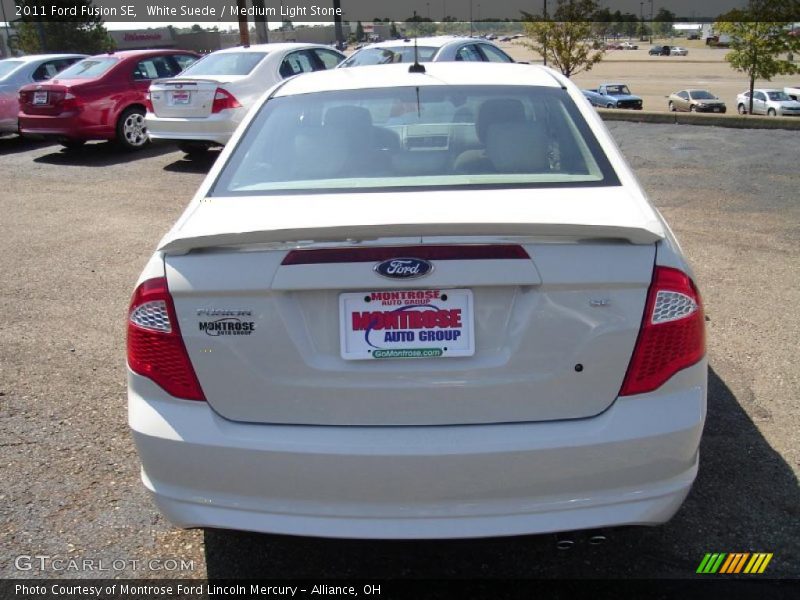 White Suede / Medium Light Stone 2011 Ford Fusion SE