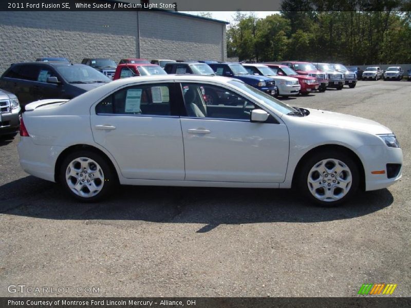 White Suede / Medium Light Stone 2011 Ford Fusion SE