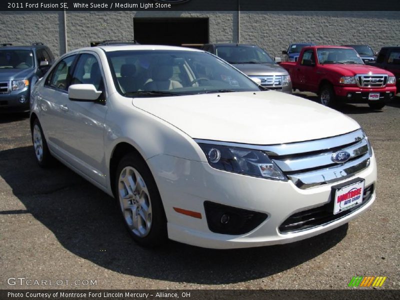 White Suede / Medium Light Stone 2011 Ford Fusion SE