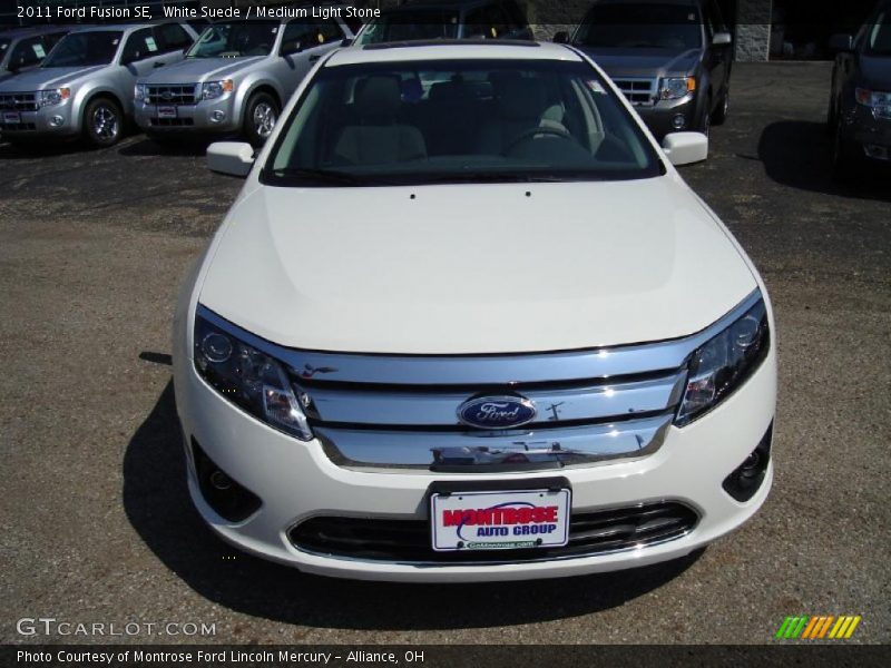 White Suede / Medium Light Stone 2011 Ford Fusion SE