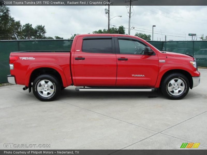 Radiant Red / Graphite Gray 2008 Toyota Tundra SR5 TRD CrewMax