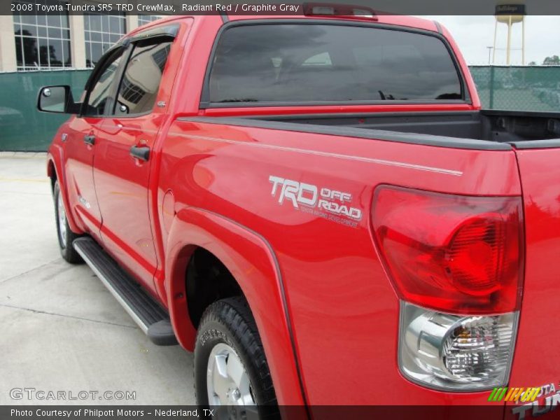 Radiant Red / Graphite Gray 2008 Toyota Tundra SR5 TRD CrewMax