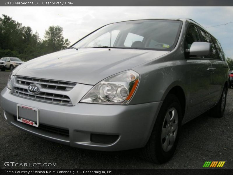 Clear Silver / Gray 2010 Kia Sedona LX