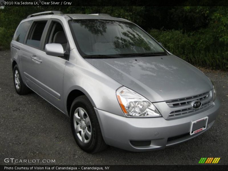Clear Silver / Gray 2010 Kia Sedona LX