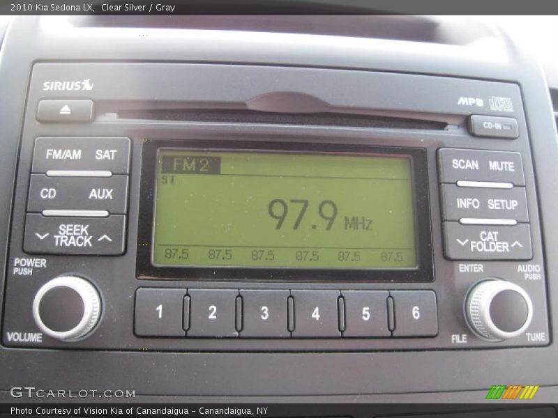 Clear Silver / Gray 2010 Kia Sedona LX