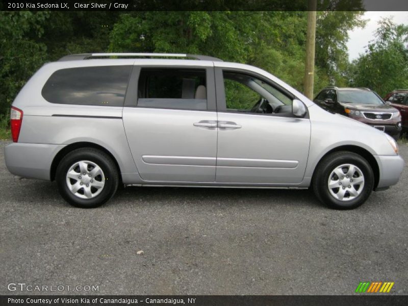 Clear Silver / Gray 2010 Kia Sedona LX