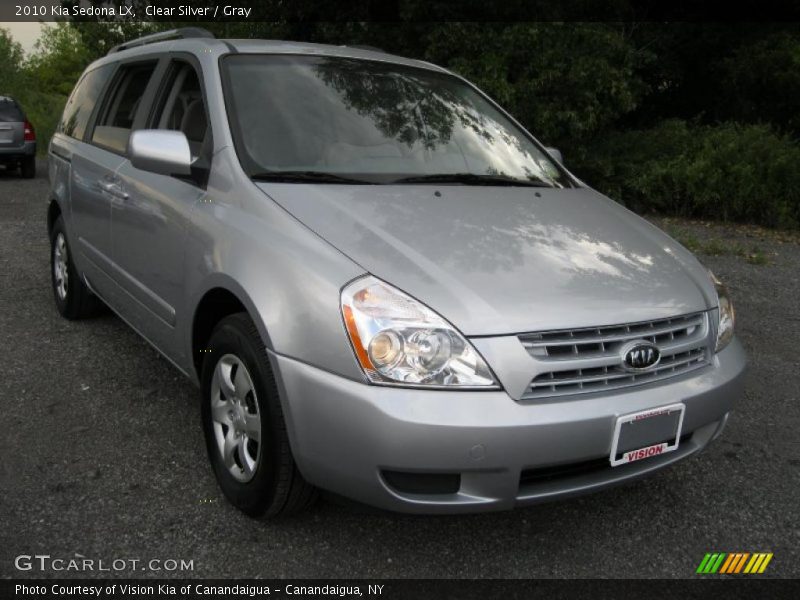 Clear Silver / Gray 2010 Kia Sedona LX