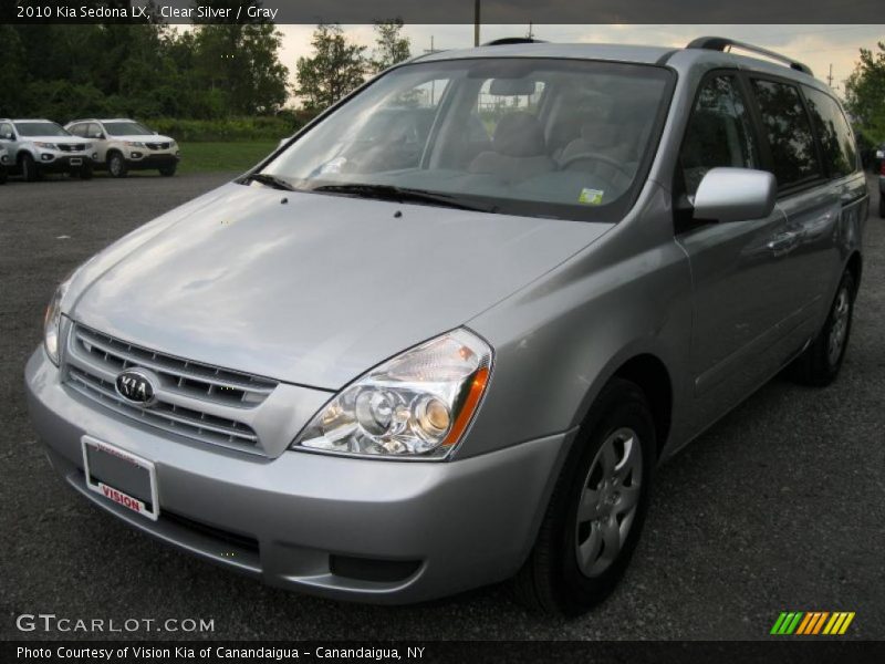 Clear Silver / Gray 2010 Kia Sedona LX