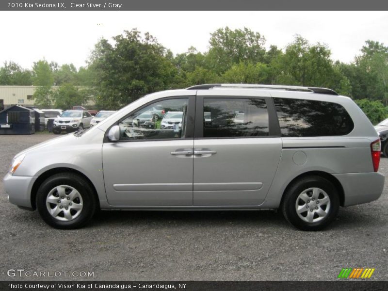 Clear Silver / Gray 2010 Kia Sedona LX
