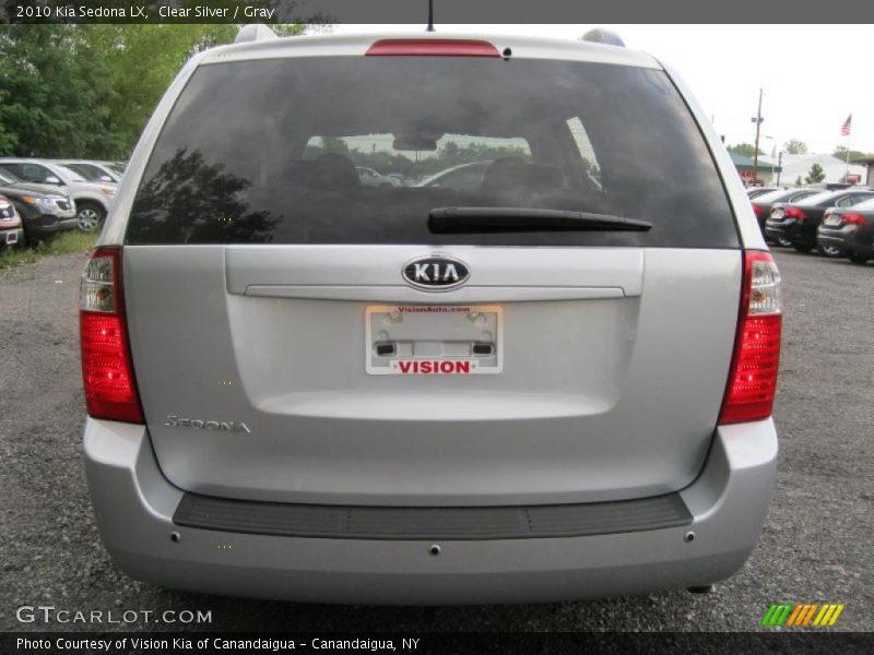 Clear Silver / Gray 2010 Kia Sedona LX