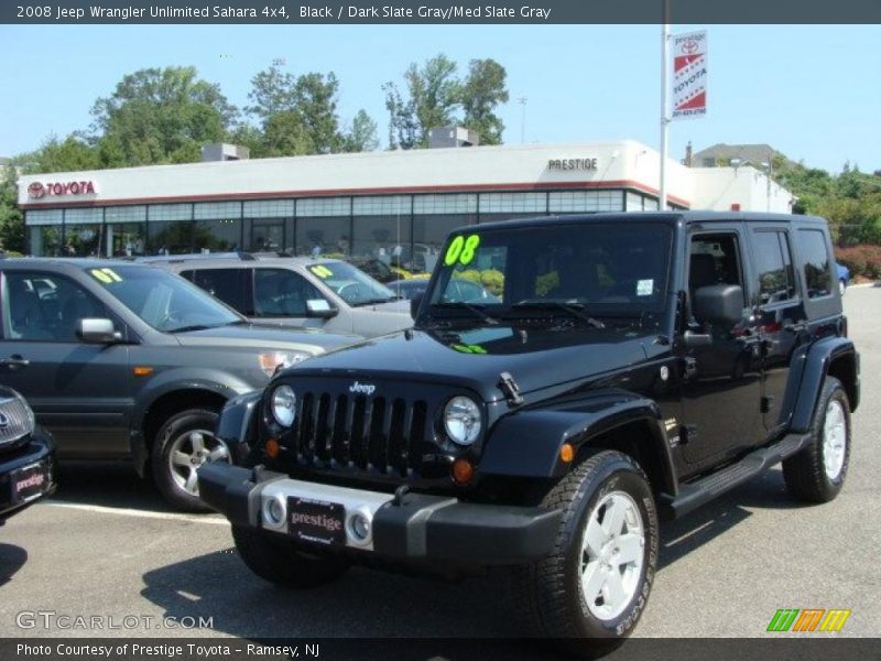 Black / Dark Slate Gray/Med Slate Gray 2008 Jeep Wrangler Unlimited Sahara 4x4