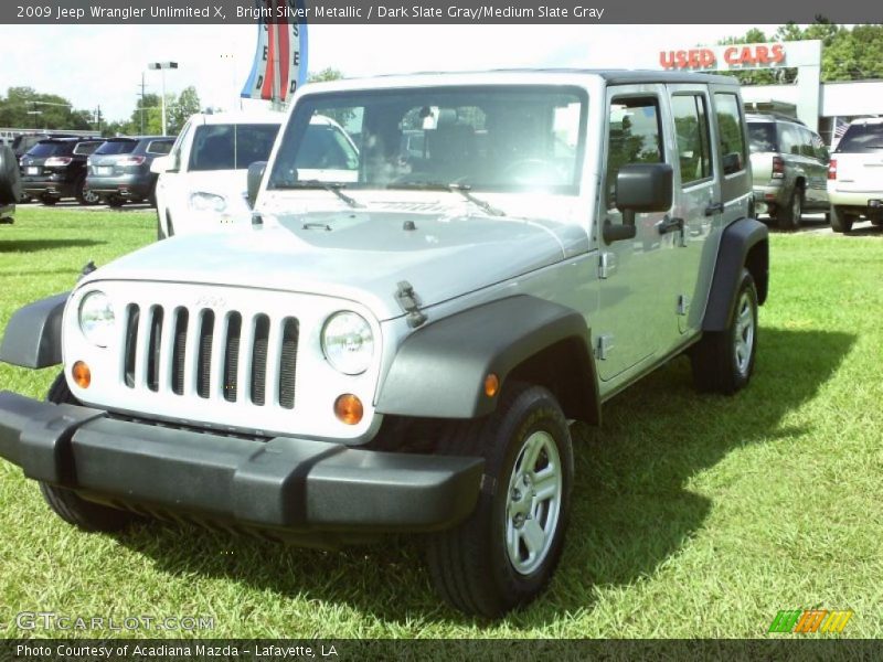 Bright Silver Metallic / Dark Slate Gray/Medium Slate Gray 2009 Jeep Wrangler Unlimited X