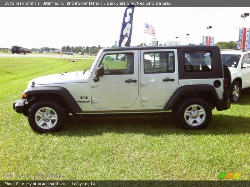 Bright Silver Metallic / Dark Slate Gray/Medium Slate Gray 2009 Jeep Wrangler Unlimited X