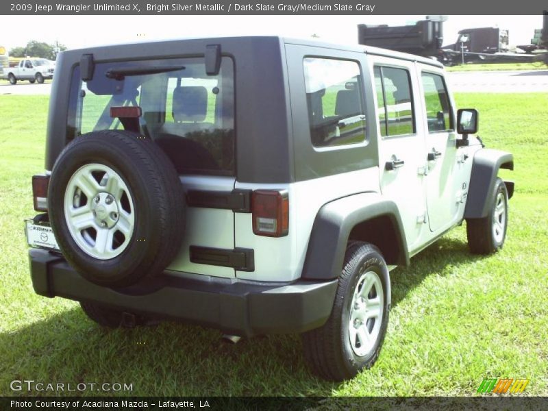 Bright Silver Metallic / Dark Slate Gray/Medium Slate Gray 2009 Jeep Wrangler Unlimited X