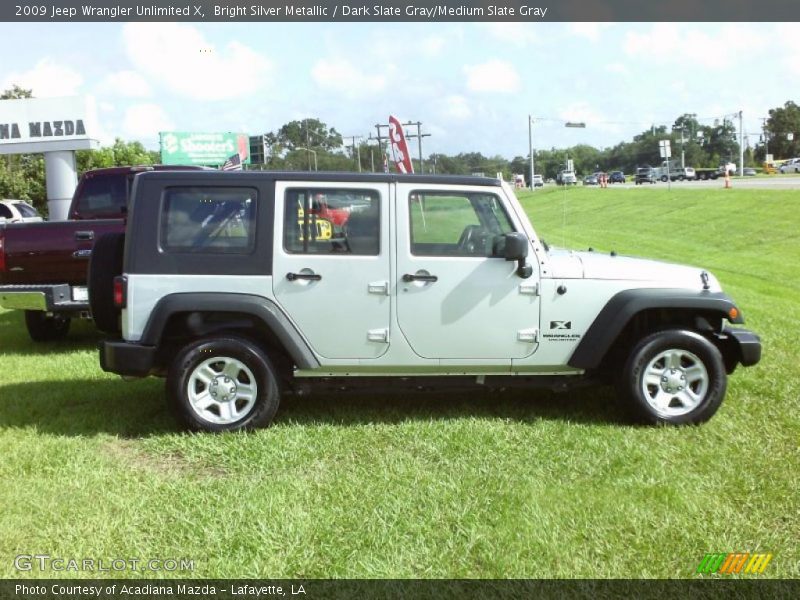 Bright Silver Metallic / Dark Slate Gray/Medium Slate Gray 2009 Jeep Wrangler Unlimited X
