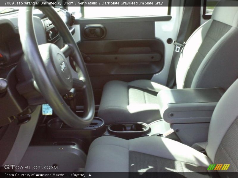 Bright Silver Metallic / Dark Slate Gray/Medium Slate Gray 2009 Jeep Wrangler Unlimited X