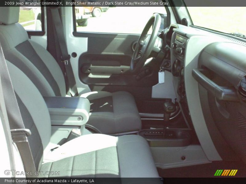 Bright Silver Metallic / Dark Slate Gray/Medium Slate Gray 2009 Jeep Wrangler Unlimited X