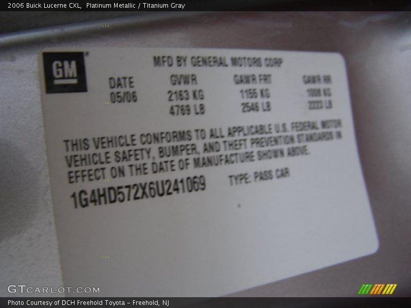 Platinum Metallic / Titanium Gray 2006 Buick Lucerne CXL