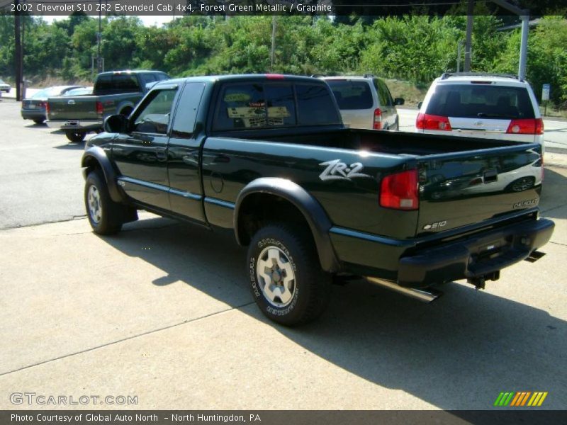 Forest Green Metallic / Graphite 2002 Chevrolet S10 ZR2 Extended Cab 4x4