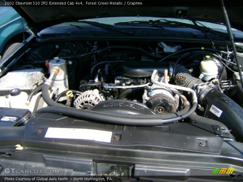 Forest Green Metallic / Graphite 2002 Chevrolet S10 ZR2 Extended Cab 4x4