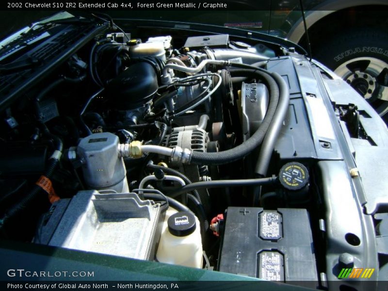 Forest Green Metallic / Graphite 2002 Chevrolet S10 ZR2 Extended Cab 4x4