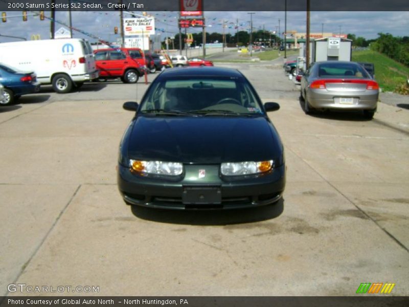 Green / Tan 2000 Saturn S Series SL2 Sedan