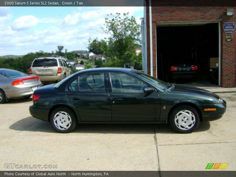 Green / Tan 2000 Saturn S Series SL2 Sedan