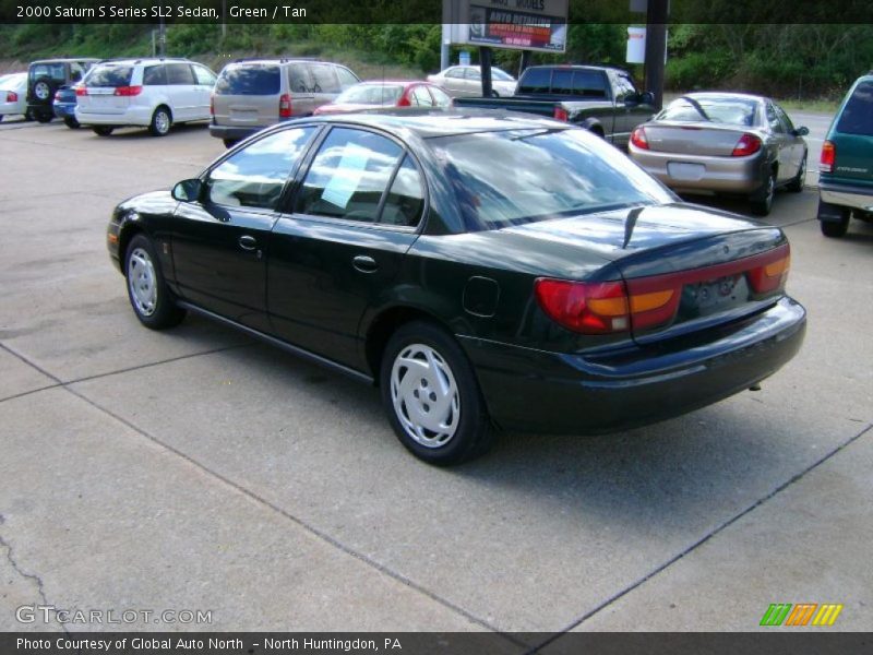 Green / Tan 2000 Saturn S Series SL2 Sedan