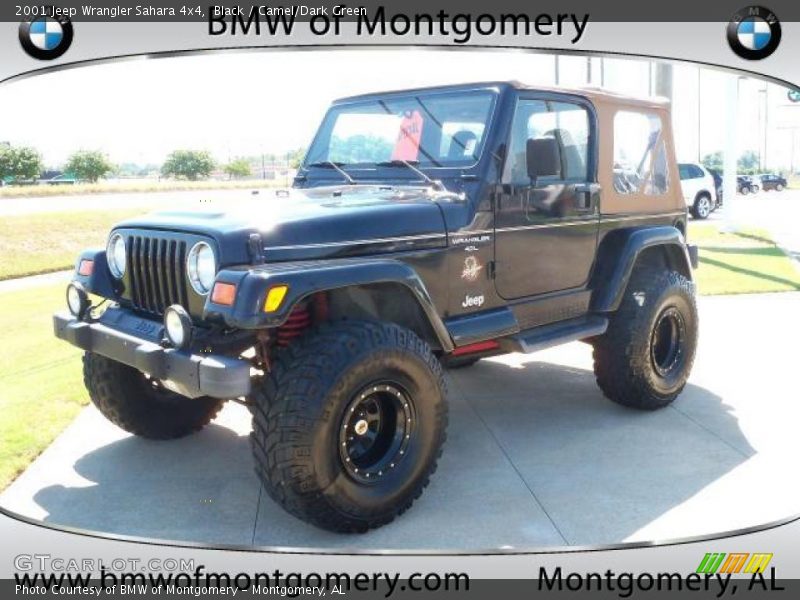Black / Camel/Dark Green 2001 Jeep Wrangler Sahara 4x4