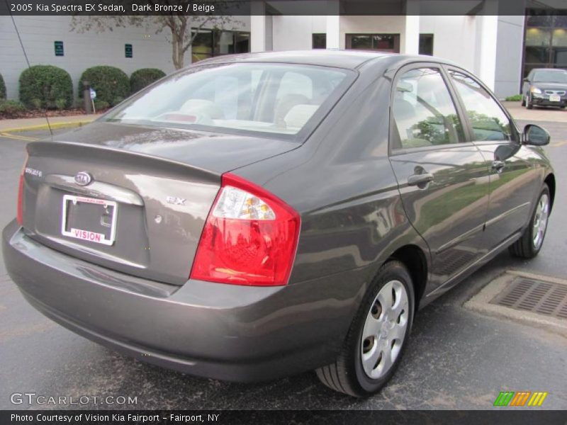 Dark Bronze / Beige 2005 Kia Spectra EX Sedan