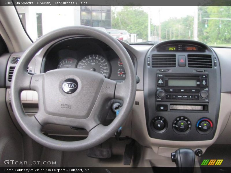 Dark Bronze / Beige 2005 Kia Spectra EX Sedan