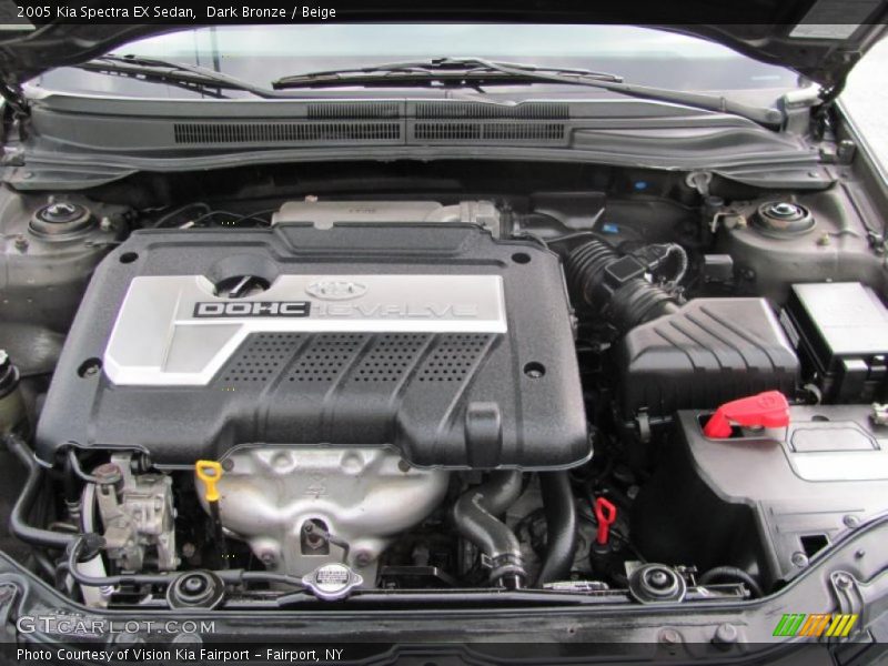 Dark Bronze / Beige 2005 Kia Spectra EX Sedan