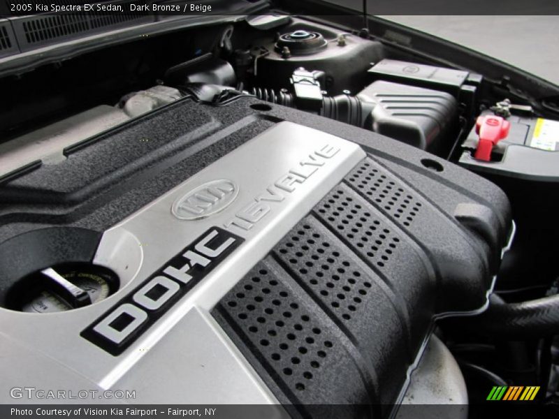 Dark Bronze / Beige 2005 Kia Spectra EX Sedan