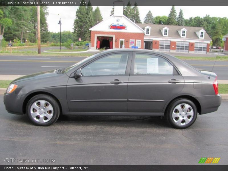 Dark Bronze / Beige 2005 Kia Spectra EX Sedan