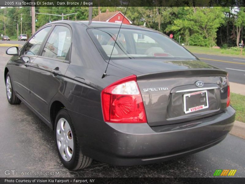 Dark Bronze / Beige 2005 Kia Spectra EX Sedan