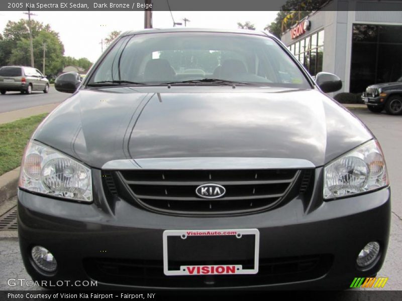 Dark Bronze / Beige 2005 Kia Spectra EX Sedan