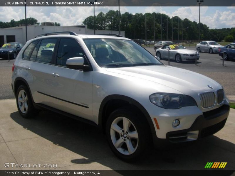 Titanium Silver Metallic / Black 2009 BMW X5 xDrive35d