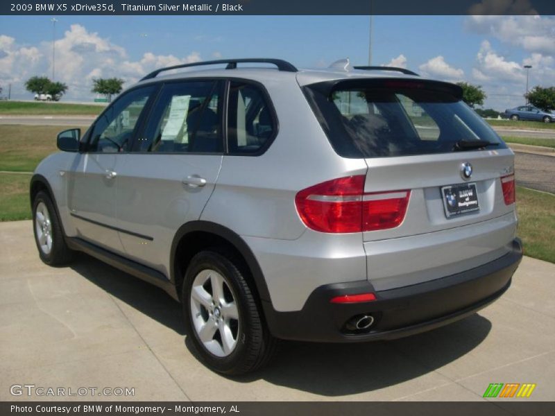 Titanium Silver Metallic / Black 2009 BMW X5 xDrive35d