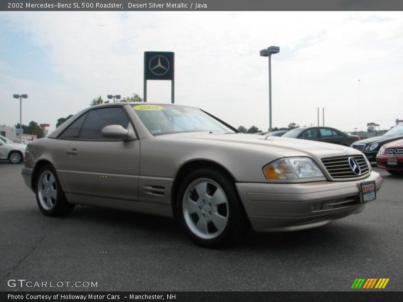 Desert Silver Metallic / Java 2002 Mercedes-Benz SL 500 Roadster