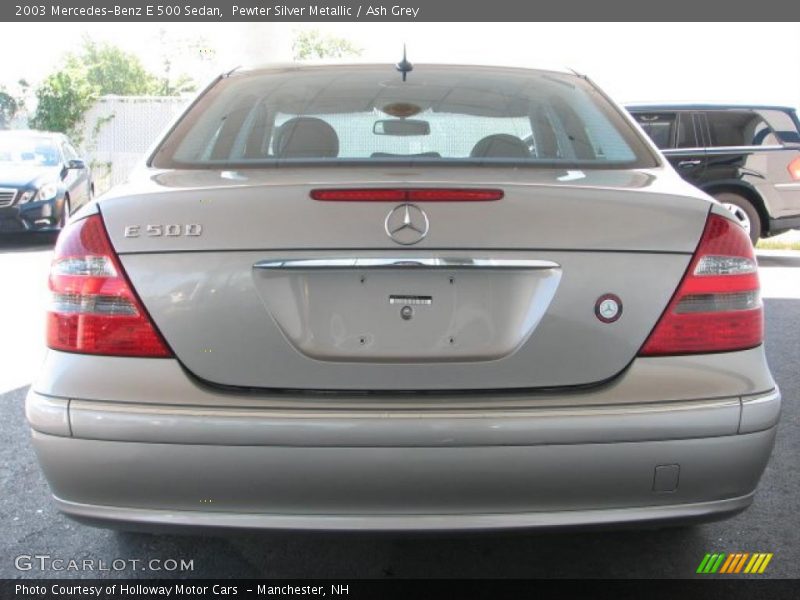 Pewter Silver Metallic / Ash Grey 2003 Mercedes-Benz E 500 Sedan