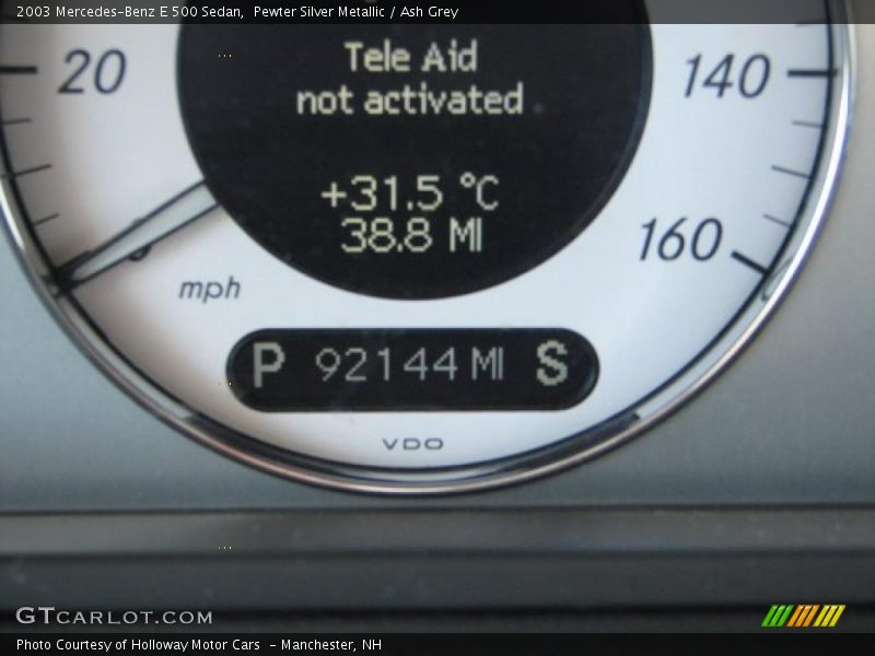 Pewter Silver Metallic / Ash Grey 2003 Mercedes-Benz E 500 Sedan