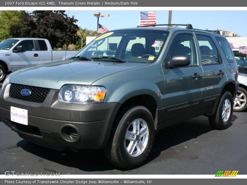 Titanium Green Metallic / Medium/Dark Flint 2007 Ford Escape XLS 4WD