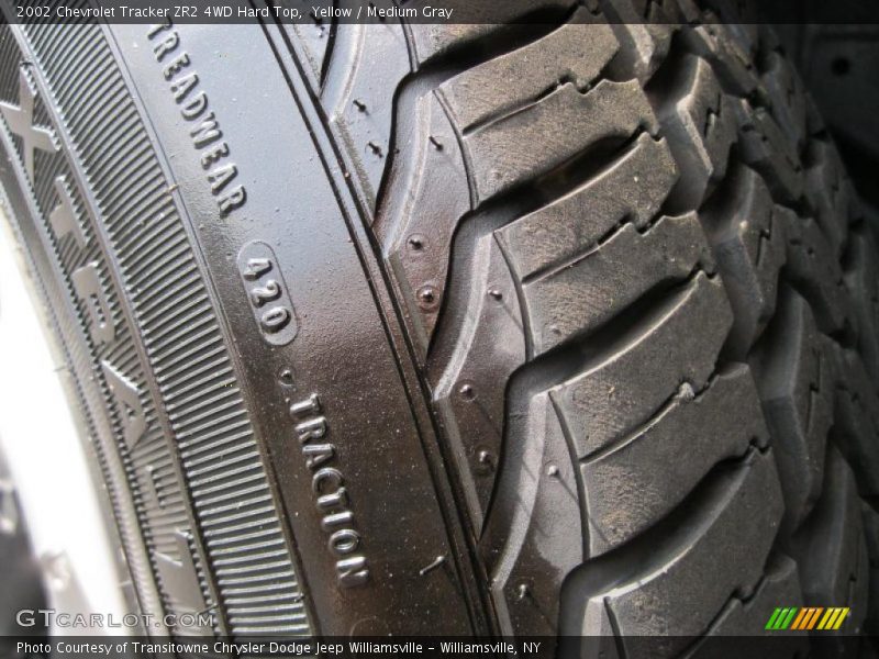 Yellow / Medium Gray 2002 Chevrolet Tracker ZR2 4WD Hard Top