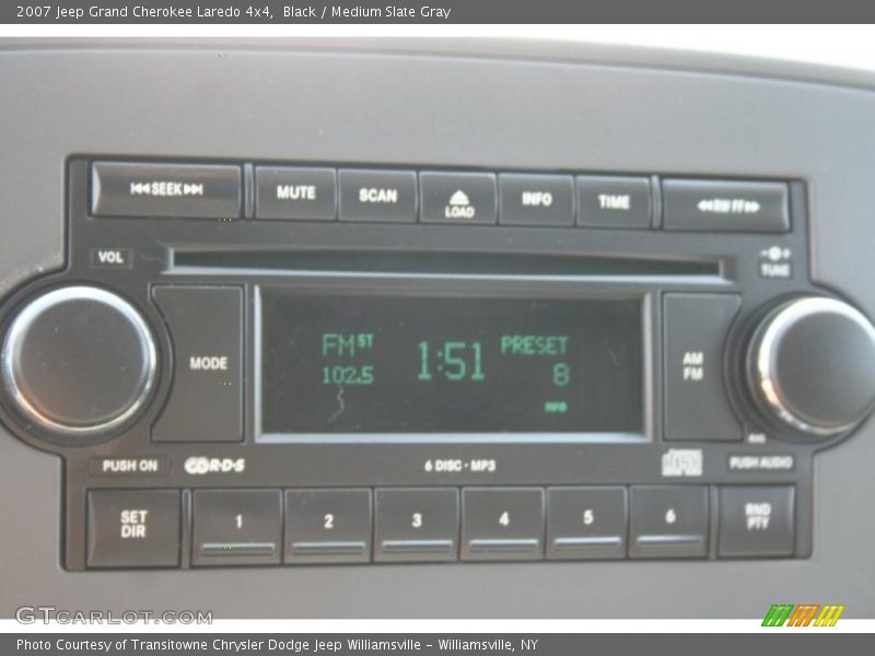 Black / Medium Slate Gray 2007 Jeep Grand Cherokee Laredo 4x4