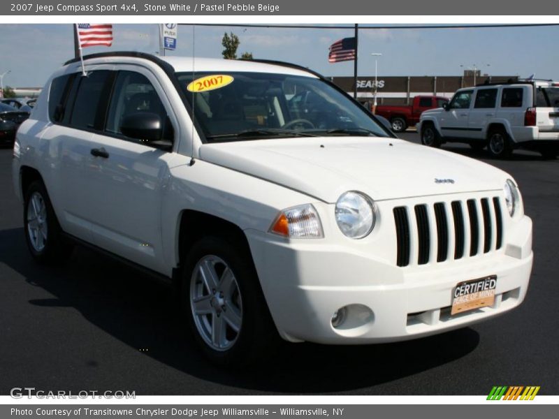 Stone White / Pastel Pebble Beige 2007 Jeep Compass Sport 4x4