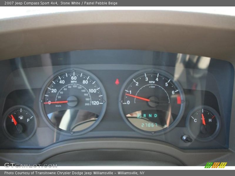 Stone White / Pastel Pebble Beige 2007 Jeep Compass Sport 4x4