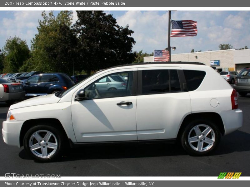 Stone White / Pastel Pebble Beige 2007 Jeep Compass Sport 4x4