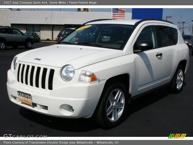 Stone White / Pastel Pebble Beige 2007 Jeep Compass Sport 4x4