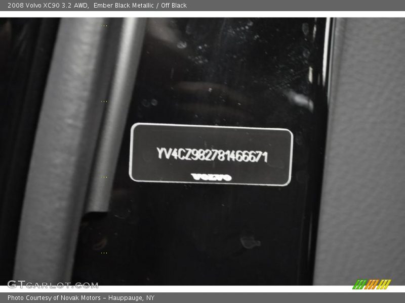 Ember Black Metallic / Off Black 2008 Volvo XC90 3.2 AWD