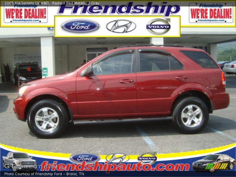 Radiant Red Metallic / Gray 2005 Kia Sorento LX 4WD